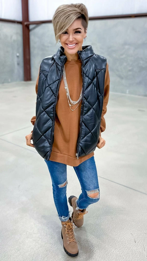 Zenana Camel Chilly Day Sweatshirt TOPS & TUNICS