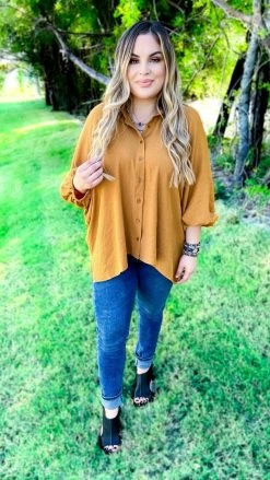 The ZigZag Stripe Camel Closet Staple Top