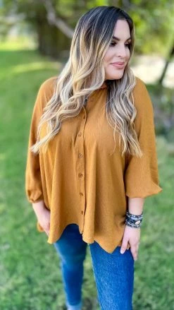 The ZigZag Stripe Camel Closet Staple Top