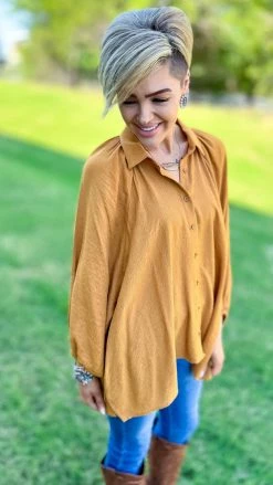 The ZigZag Stripe Camel Closet Staple Top