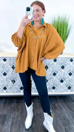 The ZigZag Stripe Camel Closet Staple Top