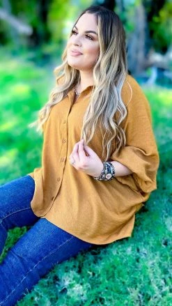 The ZigZag Stripe Camel Closet Staple Top