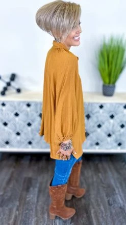 The ZigZag Stripe Camel Closet Staple Top