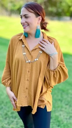 The ZigZag Stripe Camel Closet Staple Top