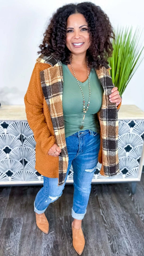 The ZigZag Stripe OUTERWEAR Camel Downtown Brooklyn Jacket