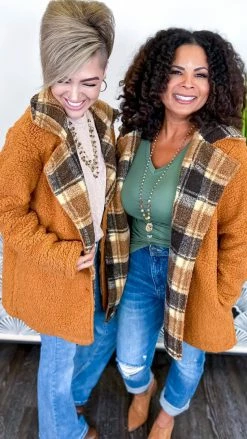 The ZigZag Stripe OUTERWEAR Camel Downtown Brooklyn Jacket