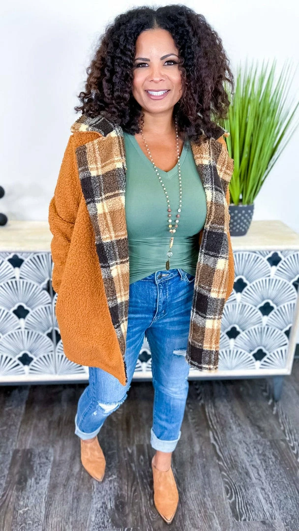 The ZigZag Stripe OUTERWEAR Camel Downtown Brooklyn Jacket