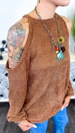 The ZigZag Stripe TOPS & TUNICS Camel Weekend Go To Sweater