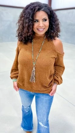 The ZigZag Stripe TOPS & TUNICS Camel Weekend Go To Sweater