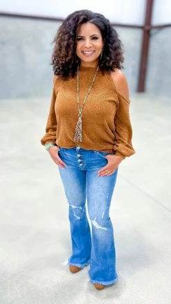 The ZigZag Stripe TOPS & TUNICS Camel Weekend Go To Sweater