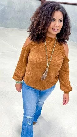 The ZigZag Stripe TOPS & TUNICS Camel Weekend Go To Sweater