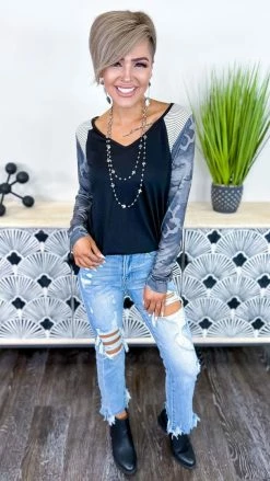 Southern Grace Camo I Will Survive Top