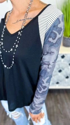 Southern Grace Camo I Will Survive Top