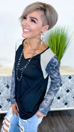 Southern Grace Camo I Will Survive Top