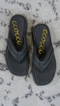 CCOCCI Charcoal Bonnie Platform Sandals SHOES