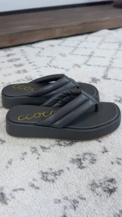 CCOCCI Charcoal Bonnie Platform Sandals SHOES