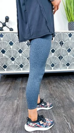 The ZigZag Stripe Charcoal Elite Leggings BOTTOMS