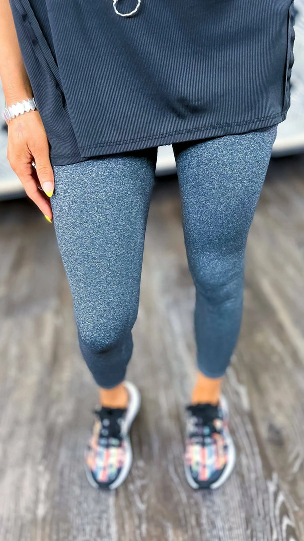The ZigZag Stripe Charcoal Elite Leggings BOTTOMS