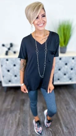 The ZigZag Stripe Charcoal Elite Leggings BOTTOMS