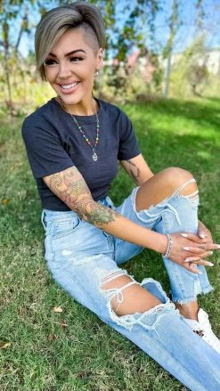 Zenana Charcoal Friendly Retreat Top