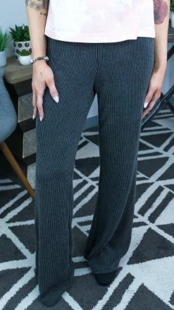 The ZigZag Stripe Charcoal Future Moves Pants [NO RETURNS] BOTTOMS