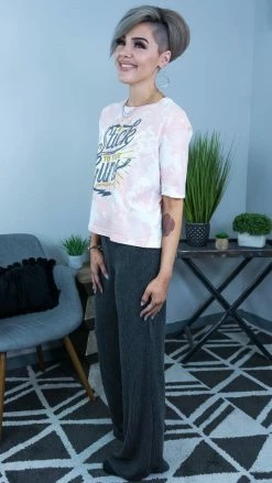 The ZigZag Stripe Charcoal Future Moves Pants [NO RETURNS] BOTTOMS