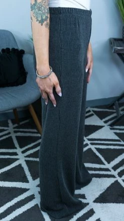 The ZigZag Stripe Charcoal Future Moves Pants [NO RETURNS] BOTTOMS