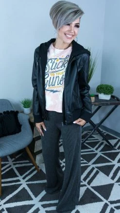 The ZigZag Stripe Charcoal Future Moves Pants [NO RETURNS] BOTTOMS