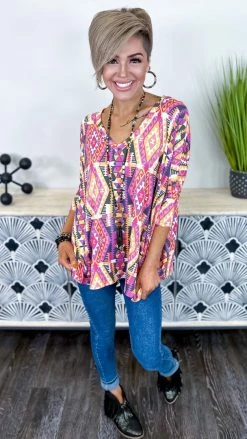 The ZigZag Stripe TOPS & TUNICS Chasing Signs Top