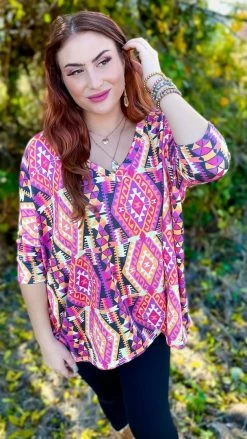 The ZigZag Stripe TOPS & TUNICS Chasing Signs Top