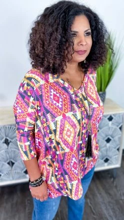 The ZigZag Stripe TOPS & TUNICS Chasing Signs Top