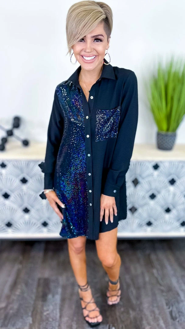 The ZigZag Stripe Cheers To The Night Dress DRESSES