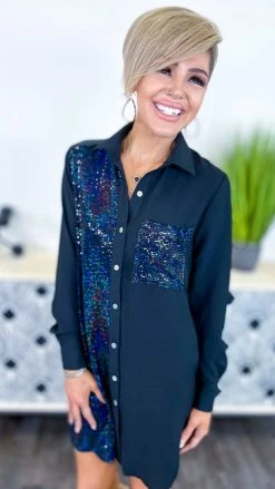 The ZigZag Stripe Cheers To The Night Dress DRESSES