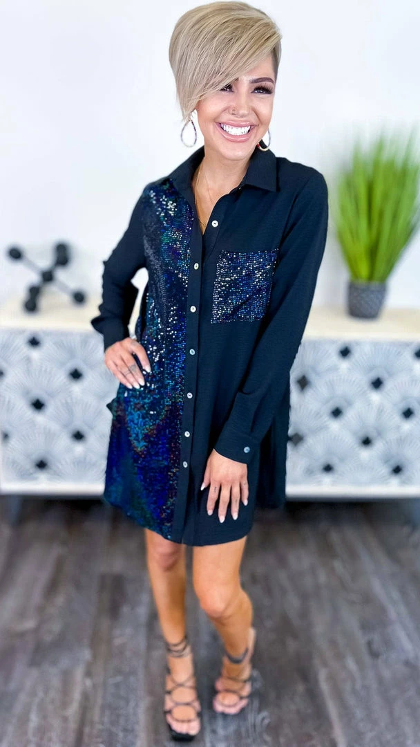 The ZigZag Stripe Cheers To The Night Dress DRESSES