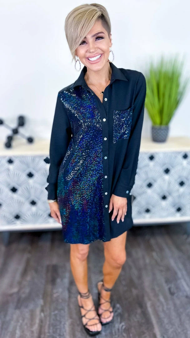 The ZigZag Stripe Cheers To The Night Dress DRESSES