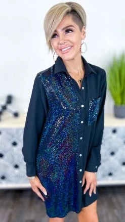 The ZigZag Stripe Cheers To The Night Dress DRESSES