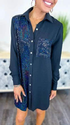 The ZigZag Stripe Cheers To The Night Dress DRESSES