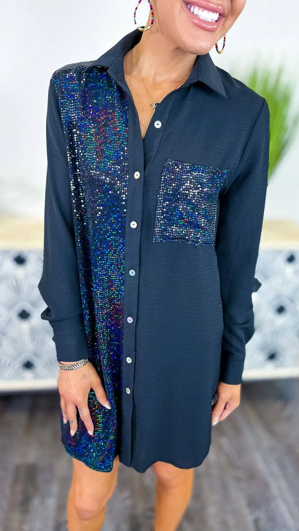 The ZigZag Stripe Cheers To The Night Dress DRESSES