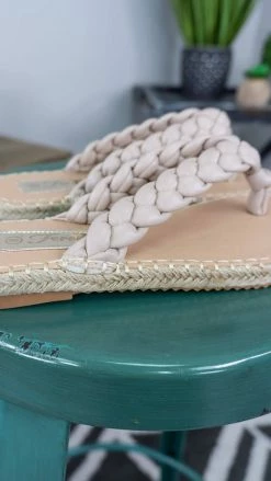 CCOCCI SHOES Chunky Braided Flip Flops [ NO RETURNS ]