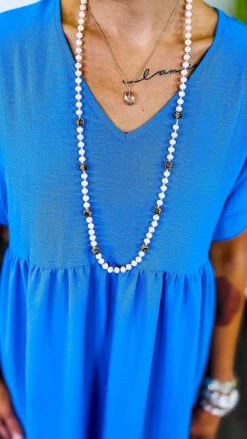 The ZigZag Stripe Cobalt City Sleek Midi Dress DRESSES