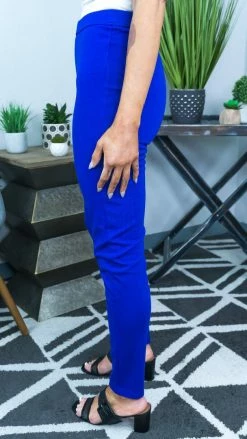 The ZigZag Stripe Cobalt Skinny Ponte Pants