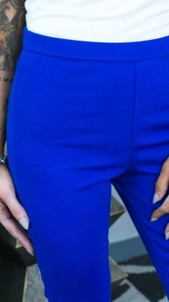 The ZigZag Stripe Cobalt Skinny Ponte Pants