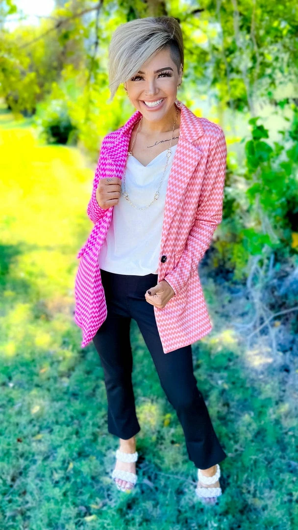 The ZigZag Stripe Cocktail Social Blazer