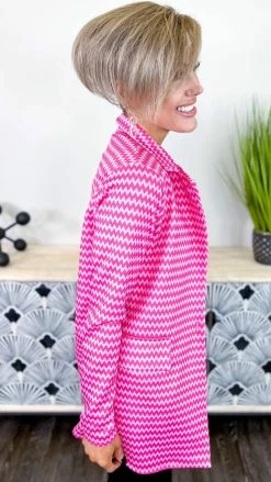 The ZigZag Stripe Cocktail Social Blazer