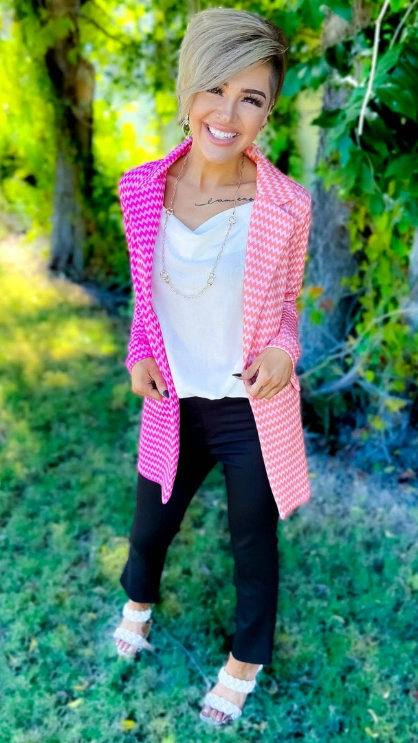 The ZigZag Stripe Cocktail Social Blazer