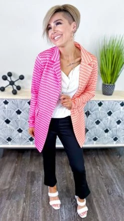 The ZigZag Stripe Cocktail Social Blazer