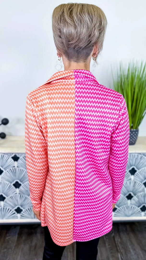 The ZigZag Stripe Cocktail Social Blazer