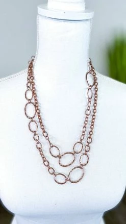 Lost & Found ACCESSORIES Copper Loreli Chain Necklace