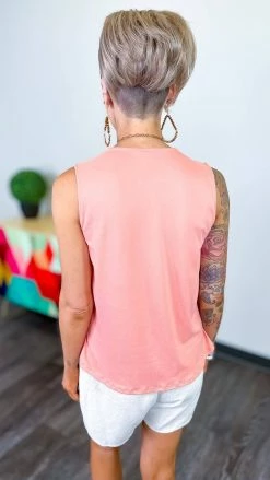 The ZigZag Stripe Coral Desirable Love Top [NO RETURNS] TOPS & TUNICS