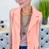 The ZigZag Stripe OUTERWEAR Coral Martini Nights Vest [NO RETURNS]
